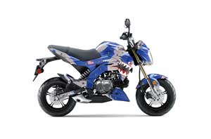 Kawasaki Z125 Pro Dirt Bike Graphic Kit - 2017-2021 P40 Warhawk Blue