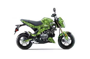 Kawasaki Z125 Pro Dirt Bike Graphic Kit - 2017-2021 Reaper Green