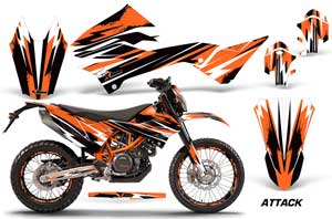 KTM Adventure 690 Enduro R Dirt Bike Graphic Kit - 2012-2018 Attack Orange