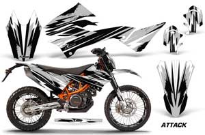KTM Adventure 690 Enduro R Dirt Bike Graphic Kit - 2012-2018 Attack Silver