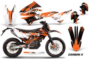 KTM Adventure 690 Enduro R Dirt Bike Graphic Kit - 2012-2018 Carbon X Orange