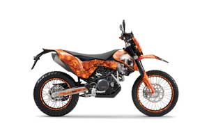 KTM Adventure 690 Supermoto / Enduro Dirt Bike Graphic Kit - 2008-2015 Bone Collector Orange