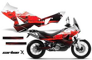 KTM Adventure 990 Sport Dirt Bike Graphic Kit - 2006-2013 Carbon X Red