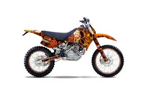 KTM C0 SX 4 Stroke Dirt Bike Graphic Kit - 1993-1997 Motorhead Mandy Orange