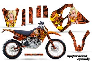 KTM C0 SX / MXC 4 Stroke Dirt Bike Graphic Kit - 1993-1997 Motorhead Mandy Orange
