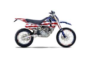 KTM C0 SX 4 Stroke Dirt Bike Graphic Kit - 1993-1997 Stars and Stripes Red White & Blue