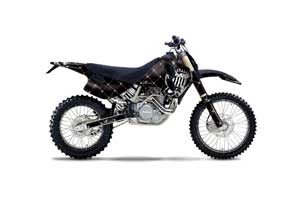 KTM C0 SX 4 Stroke Dirt Bike Graphic Kit - 1993-1997 Silver Star - Reloaded Black