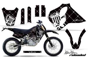 KTM C0 SX / EXC 4 Stroke Dirt Bike Graphic Kit - 1993-1997 Silver Star - Reloaded Black