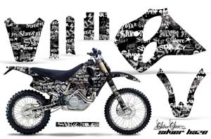 KTM C0 SX / EXC 4 Stroke Dirt Bike Graphic Kit - 1993-1997 Silver Star - Silverhaze Black
