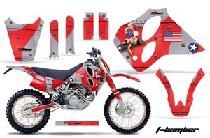 KTM C0 SX / MXC 4 Stroke Dirt Bike Graphic Kit - 1993-1997 T Bomber Red