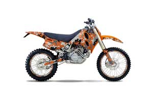 KTM C0 SX / EXC 4 Stroke Dirt Bike Graphic Kit - 1993-1997 Camoplate Orange