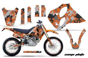 KTM C0 SX / MXC 4 Stroke Dirt Bike Graphic Kit - 1993-1997 Camoplate Orange