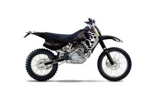 KTM C0 SX / EXC 4 Stroke Dirt Bike Graphic Kit - 1993-1997 Diamond Flames Black