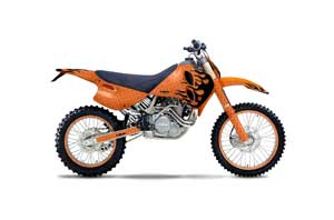 KTM C0 SX / EXC 4 Stroke Dirt Bike Graphic Kit - 1993-1997 Diamond Flames Orange