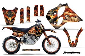 KTM C0 SX / EXC 4 Stroke Dirt Bike Graphic Kit - 1993-1997 Firestorm Black