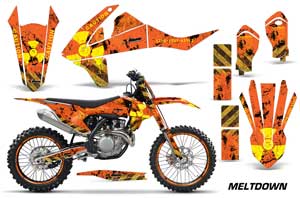 KTM C10 SX / SX-F / XC-F Dirt Bike Graphic Kit - 2016-2020 Meltdown Orange