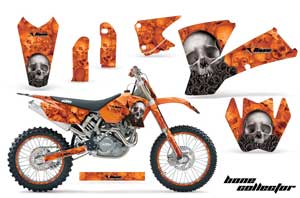KTM C1 EXC Dirt Bike Graphic Kit - 2003-2004 Bone Collector Orange