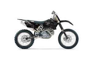 KTM C1 SX Dirt Bike Graphic Kit - 2001-2004 Skulls and Hammers Black