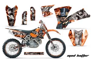 KTM C1 SXS Dirt Bike Graphic Kit - 2001-2002 Mad Hatter Orange