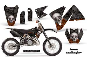 KTM C3 MXC Dirt Bike Graphic Kit - 2001-2002 Bone Collector Black