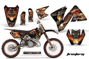KTM C3 EXC Dirt Bike Graphic Kit - 2001-2002 Firestorm Black