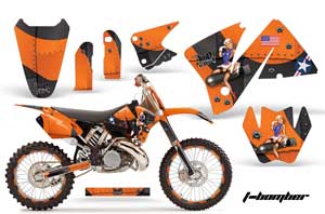 KTM C3 MXC Dirt Bike Graphic Kit - 2001-2002 T Bomber Orange