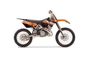 KTM C3 SX / SXS Dirt Bike Graphic Kit - 2001-2002 Diamond Race Orange