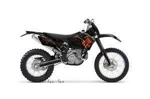 KTM C4 SX Dirt Bike Graphic Kit - 2005-2006 Silver Star - Reloaded Orange