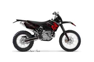 KTM C4 SX Dirt Bike Graphic Kit - 2005-2006 Silver Star - Reloaded Red