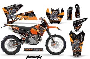 KTM C4 EXC Dirt Bike Graphic Kit - 2005-2007 Toxicity Orange