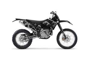 KTM C4 SX Dirt Bike Graphic Kit - 2005-2006 Camoplate Black
