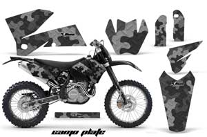 KTM C4 SX Dirt Bike Graphic Kit - 2005-2006 Camoplate Black