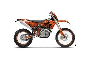 KTM C5 SX / SX-F 125 / 525 Dirt Bike Graphic Kit - 2007-2010 Meltdown Orange