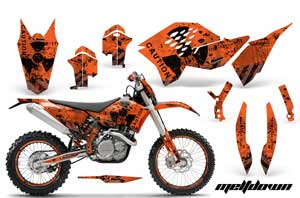 KTM C5 WCFW 250 Dirt Bike Graphic Kit - 2011 Meltdown Orange