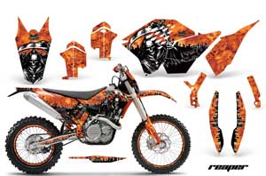 KTM C5 WCFW 250 Dirt Bike Graphic Kit - 2011 Reaper Orange