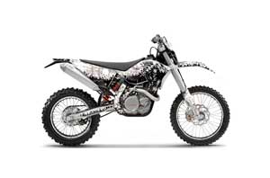 KTM C5 SX / SX-F 125 / 525 Dirt Bike Graphic Kit - 2007-2010 Reaper White