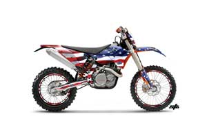 KTM C5 SX / SX-F 125 / 525 Dirt Bike Graphic Kit - 2007-2010 Stars and Stripes Red White & Blue