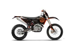 KTM C5 SX / SX-F 125 / 525 Dirt Bike Graphic Kit - 2007-2010 Silver Star - Reloaded Orange