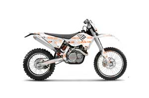 KTM C5 SX / SX-F 125 / 525 Dirt Bike Graphic Kit - 2007-2010 Silver Star - Silverhaze Orange