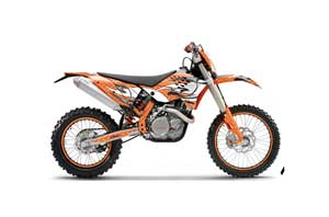 KTM C5 SX / SX-F 125 / 525 Dirt Bike Graphic Kit - 2007-2010 Tribal Flames White