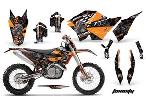 KTM C5 SX / SX-F 125 / 525 Dirt Bike Graphic Kit - 2007-2010 Toxicity Orange
