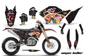 KTM C5 WCFW 250 Dirt Bike Graphic Kit - 2011 Vegas Baller Black