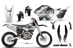 KTM C5 WCFW 250 Dirt Bike Graphic Kit - 2011 Carbon X White