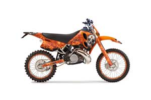 KTM C6 SX 2 Stroke Dirt Bike Graphic Kit - 1993-1997 Bone Collector Orange