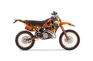 KTM C6 SX 2 Stroke Dirt Bike Graphic Kit - 1993-1997 Motorhead Orange