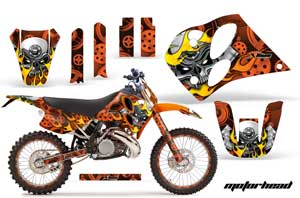 KTM C6 EXC 2 Stroke Dirt Bike Graphic Kit - 1993-1997 Motorhead Orange