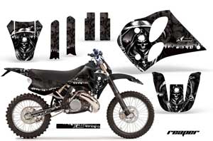 KTM C6 SX 2 Stroke Dirt Bike Graphic Kit - 1993-1997 Reaper Black