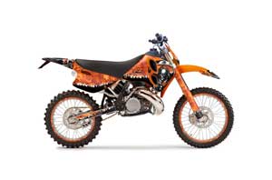 KTM C6 EXC 2 Stroke Dirt Bike Graphic Kit - 1993-1997 Reaper Orange
