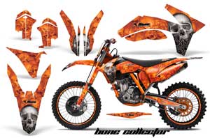 KTM C7 XC Dirt Bike Graphic Kit - 2012-2013 Bone Collector Orange