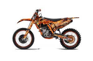 KTM C7 SX / SX-F Dirt Bike Graphic Kit - 2011-2012 Firestorm Orange